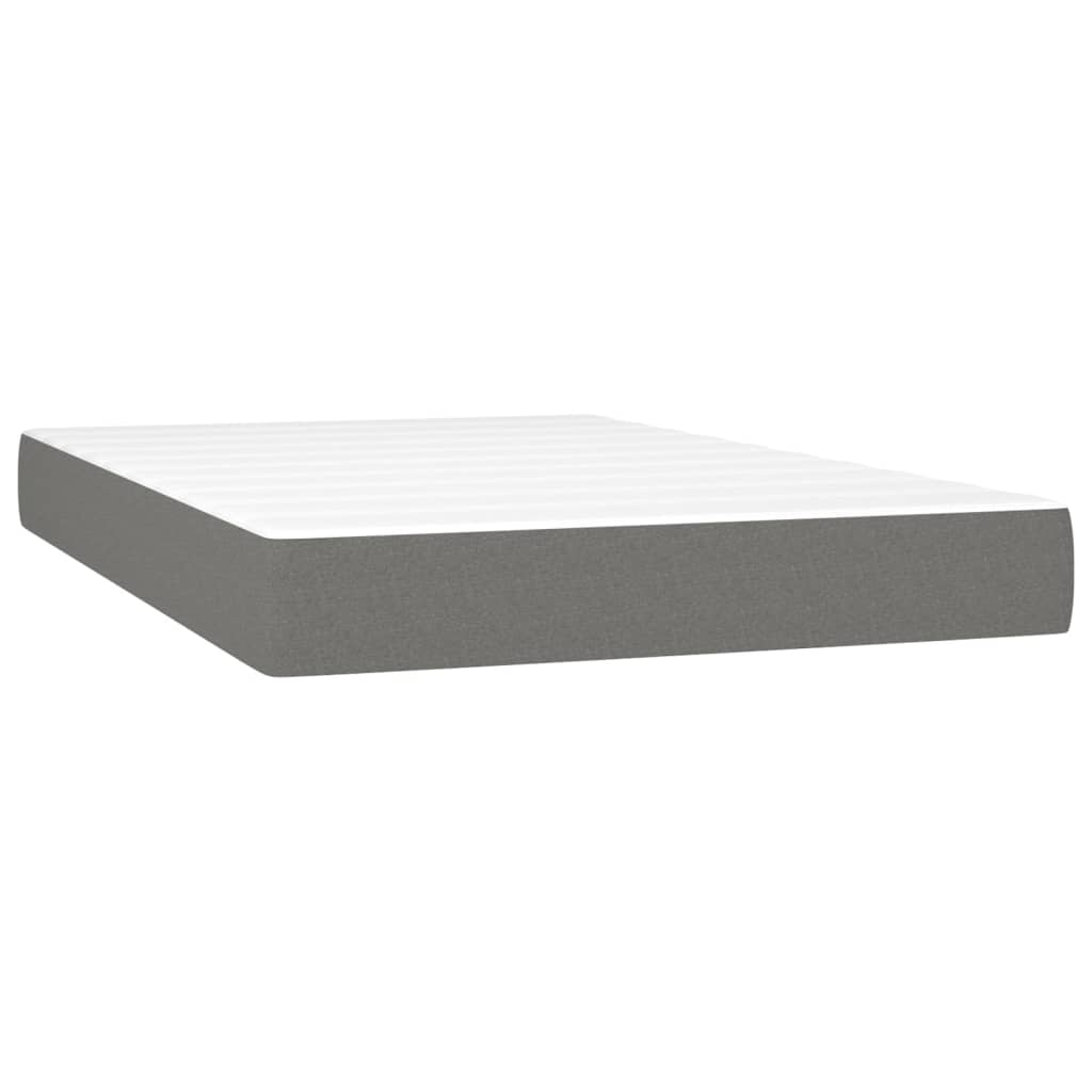 Box spring krevet s madracem tamnosivi 120 x 200 cm baršunasti