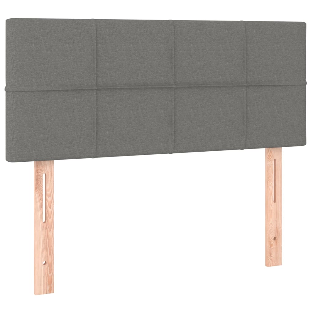 Box spring krevet s madracem tamnosivi 120 x 200 cm baršunasti