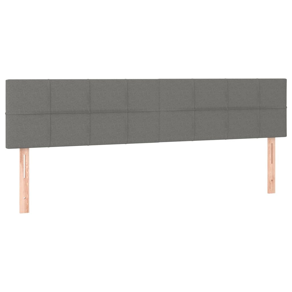 Krevet s oprugama i madracem tamnosivi 140x200 cm baršunasti