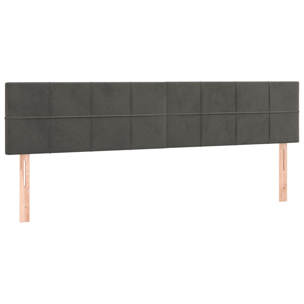 Krevet s oprugama i madracem tamnosivi 160x200 cm baršunasti