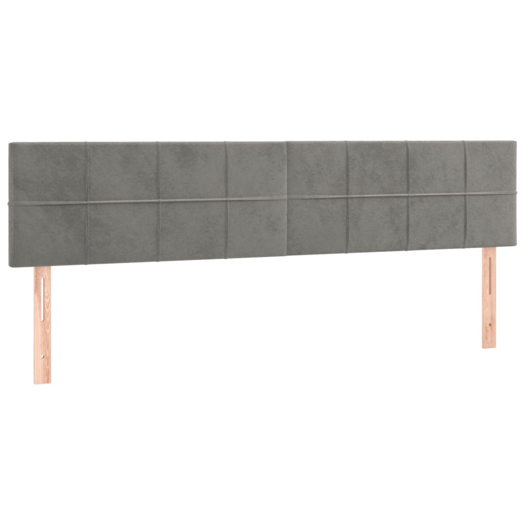 Krevet s oprugama i madracem svjetlosivi 180x200 cm baršunasti