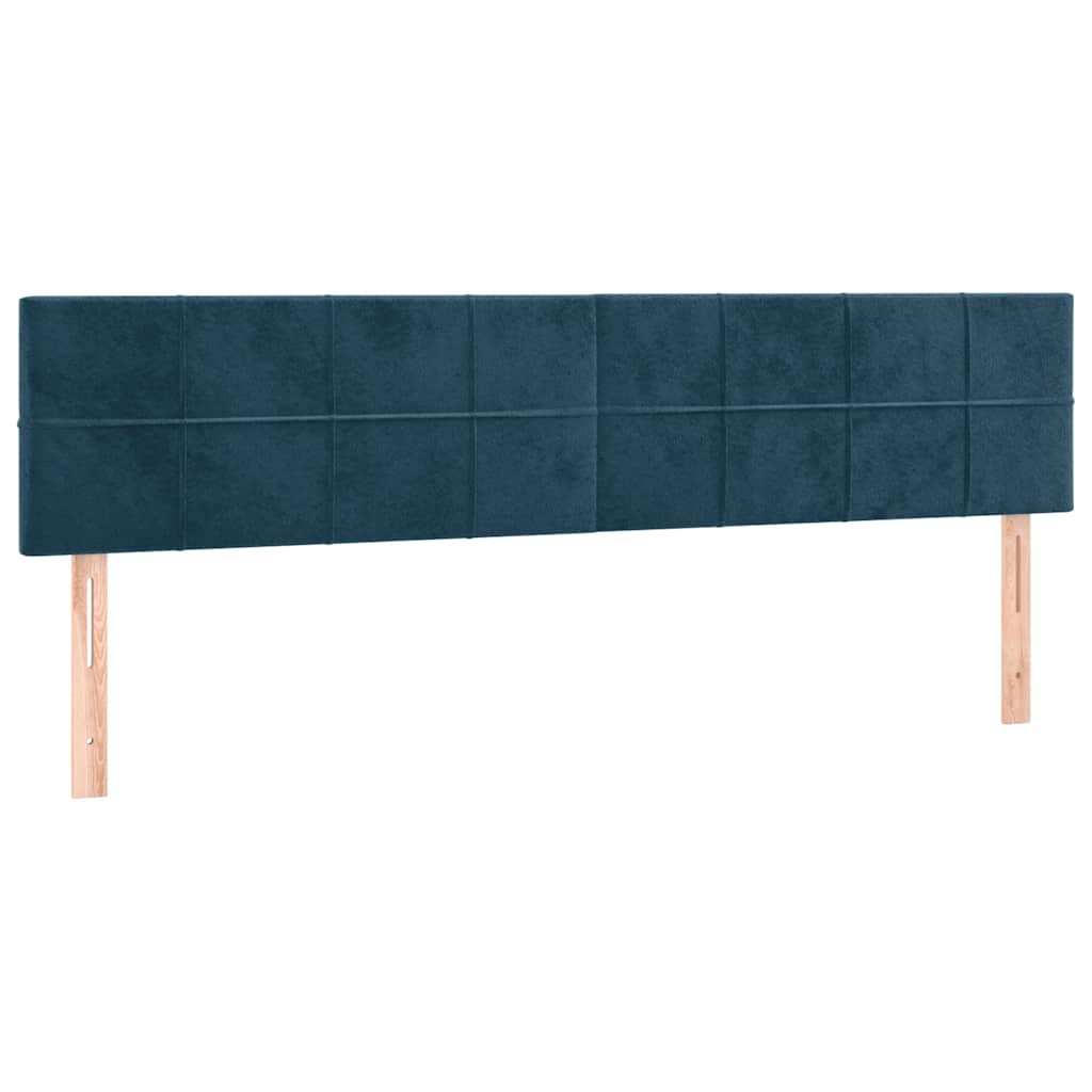 Krevet s oprugama i madracem tamnoplavi 180x200 cm baršunasti