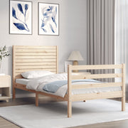 Okvir za krevet s uzglavljem 100x200 cm od masivnog drva
