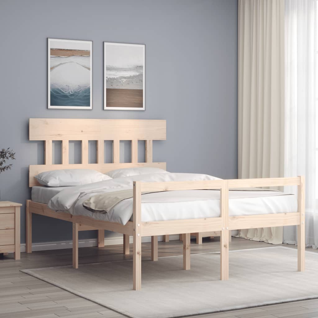 Krevet za starije s uzglavljem 120x200 cm od masivnog drva