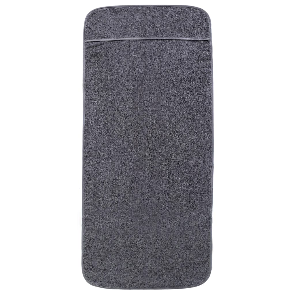 Ručnici za plažu 6 kom antracit 60 x 135 cm od tkanine 400 GSM