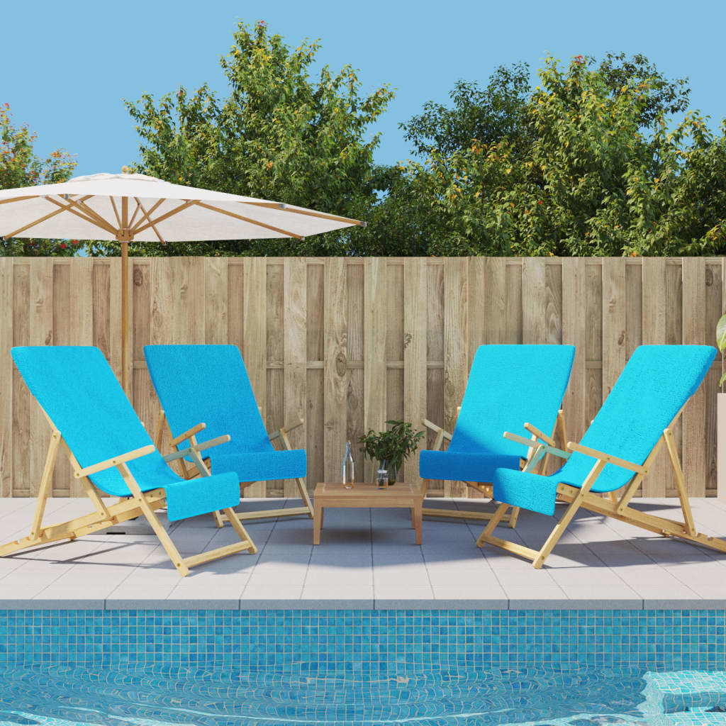 Ručnici za plažu 4 kom tirkizni 60 x 135 cm od tkanine 400 GSM