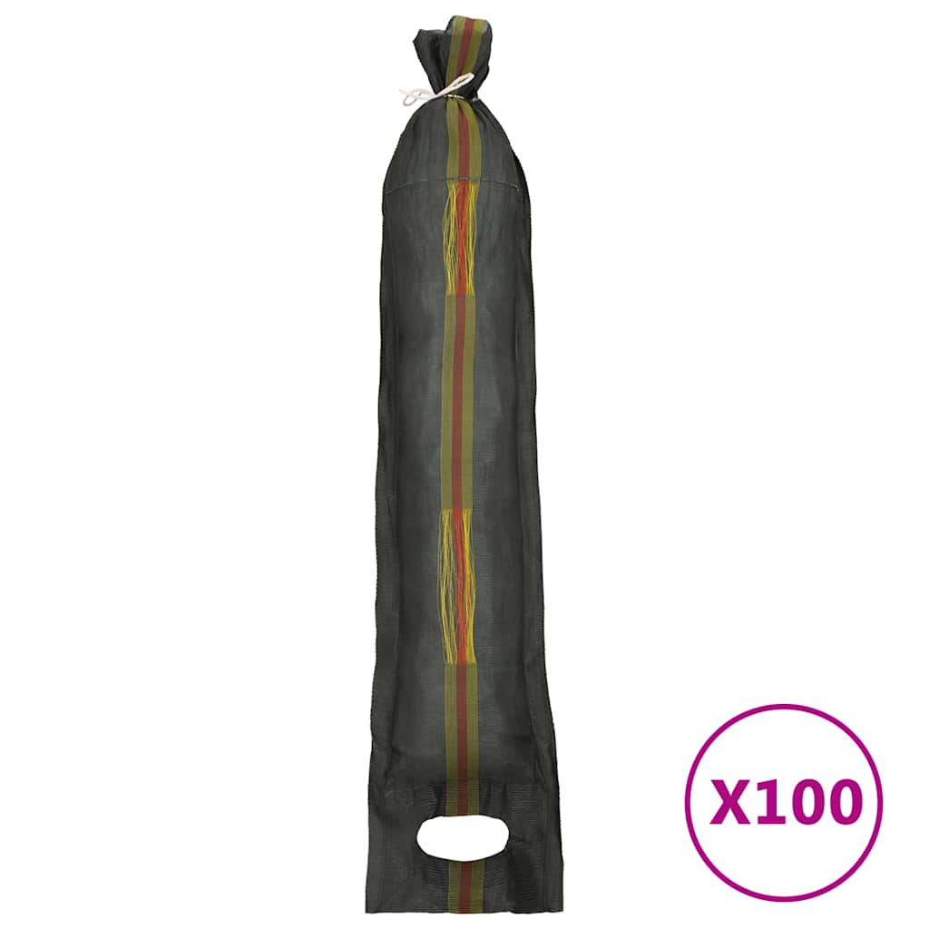 Vreće za pijesak 100 kom tamnozelene 103 x 25 cm HDPE