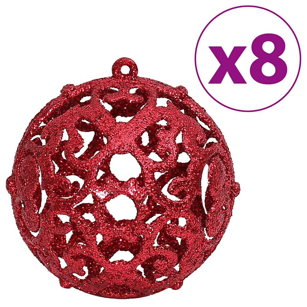 Božićne kuglice 100 kom crvena boja vina 3/4/6 cm