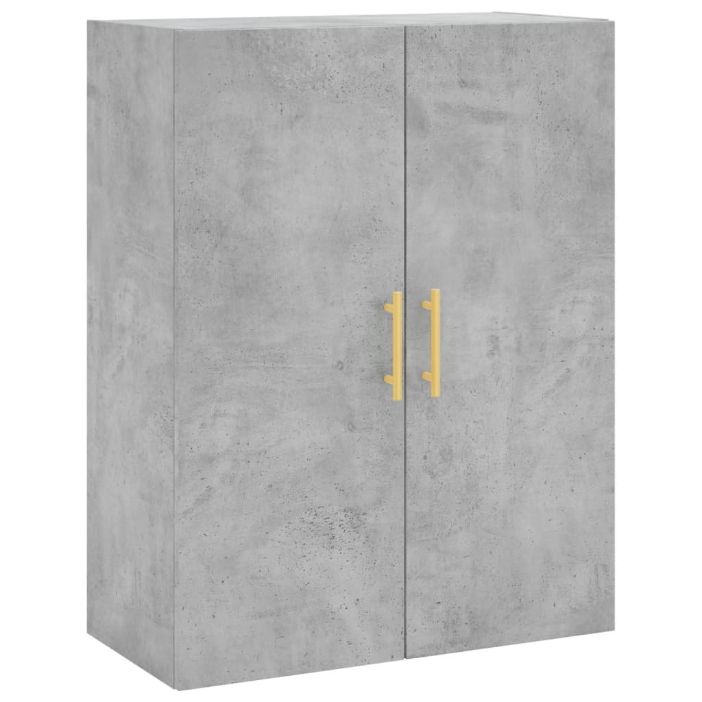 Visoka komoda siva betona 69,5x34x180 cm od konstruiranog drva