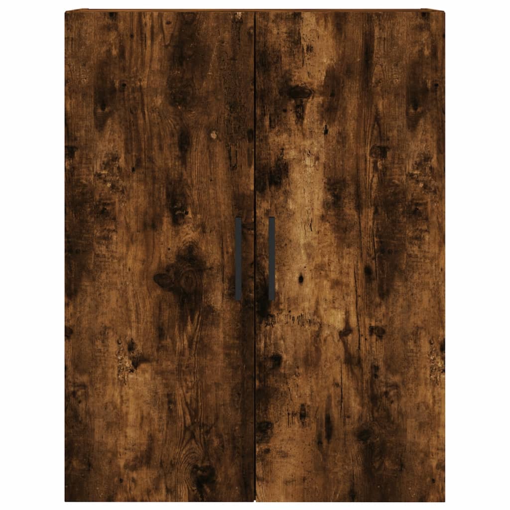 Visoka komoda dimljeni hrast 69,5x34x180 cm konstruiranog drva