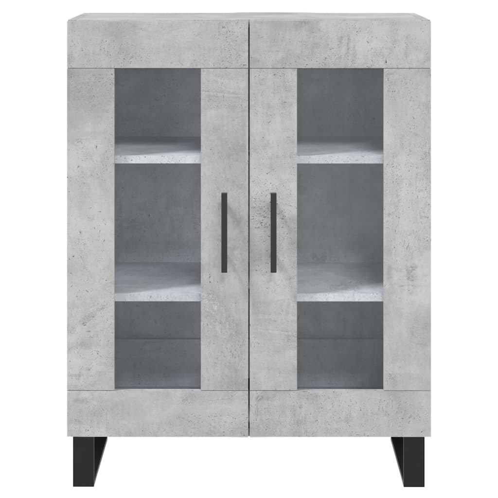 Visoka komoda siva betona 69,5x34x180 cm od konstruiranog drva