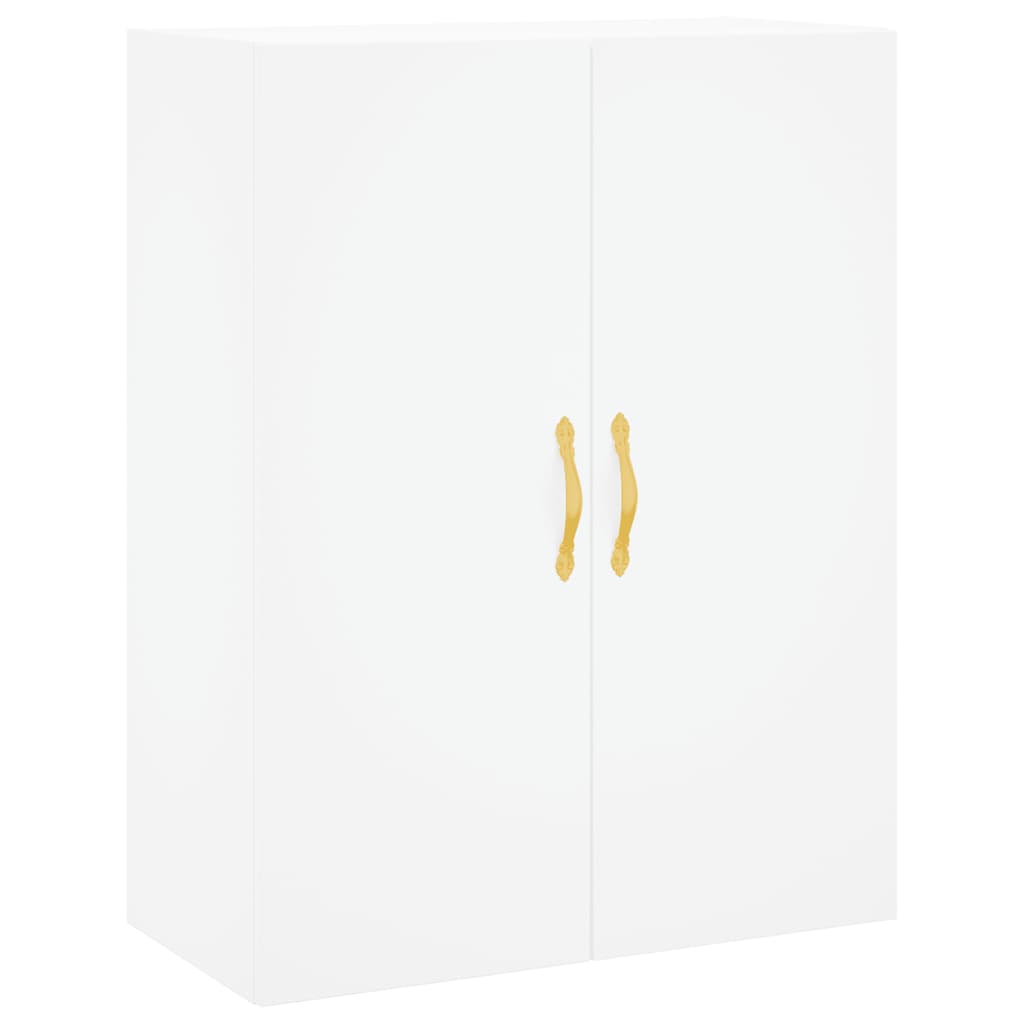 Visoka komoda bijela 69,5x34x180 cm konstruirano drvo