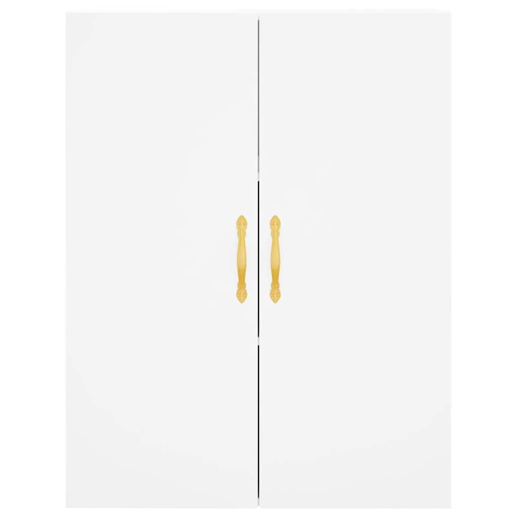 Visoka komoda bijela 69,5x34x180 cm konstruirano drvo