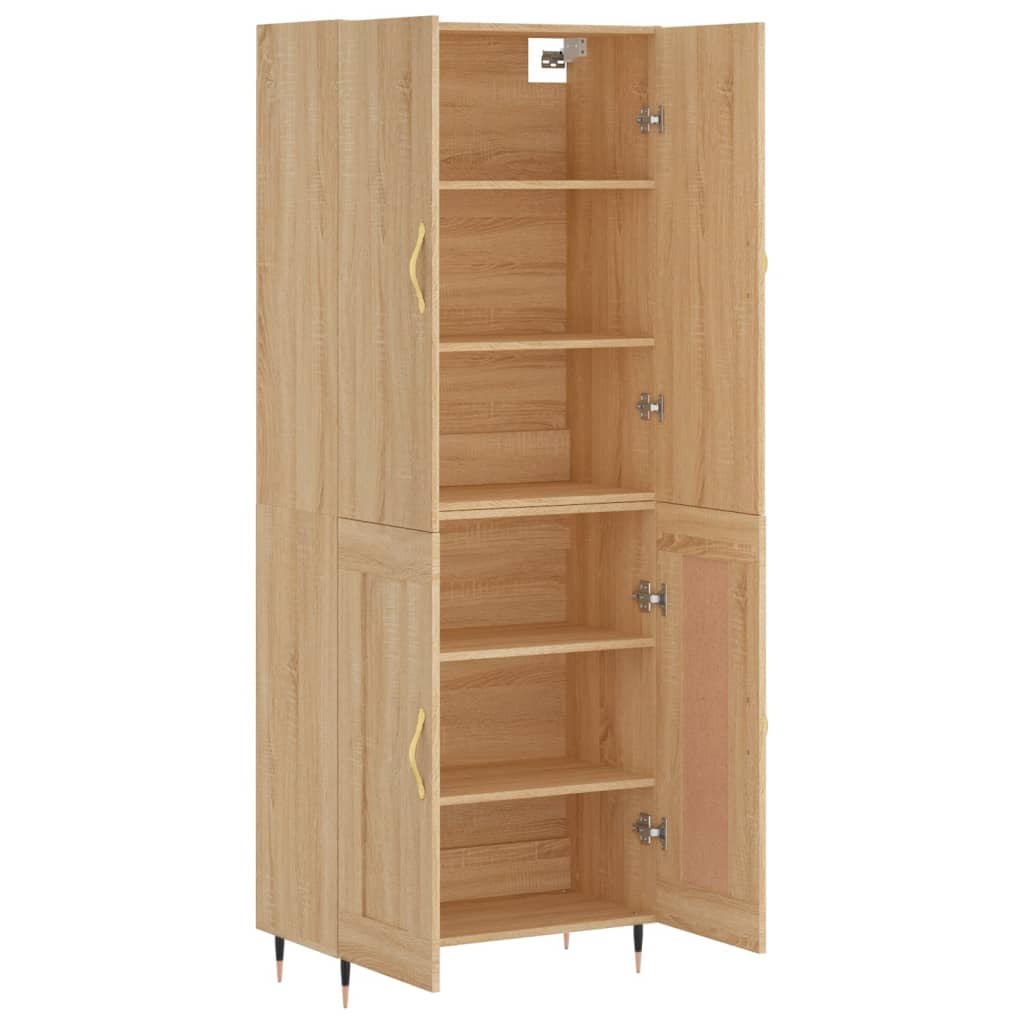 Visoka komoda hrasta sonome 69,5x34x180cm od konstruiranog drva