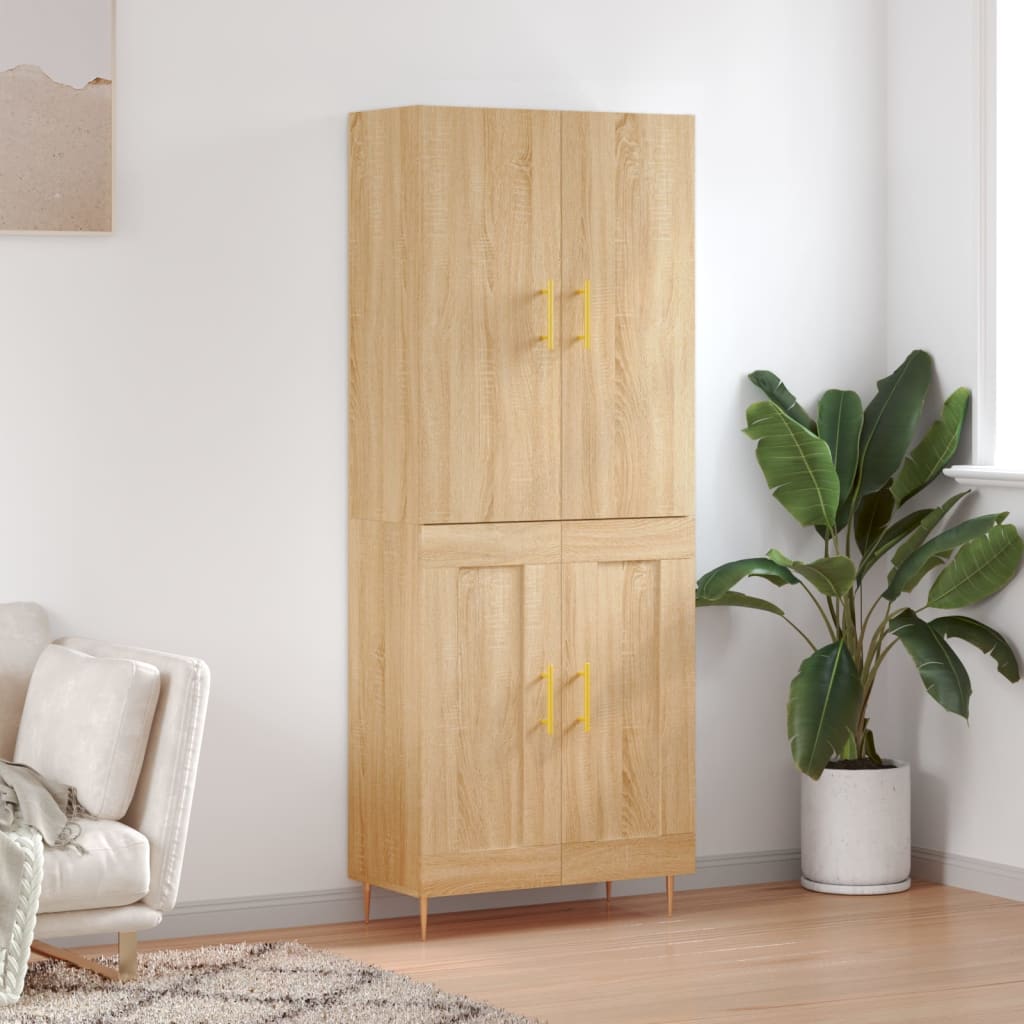 Visoka komoda hrasta sonome 69,5x34x180cm od konstruiranog drva