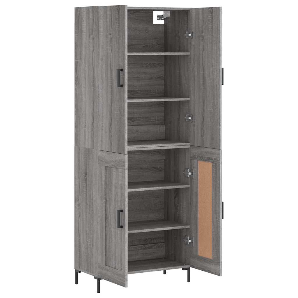 Visoka komoda siva sonome 69,5x34x180 cm od konstruiranog drva