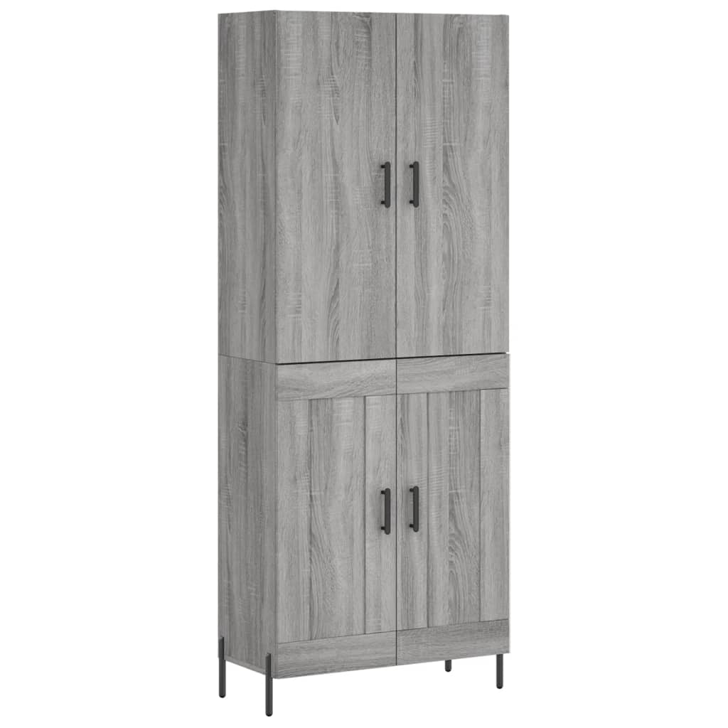 Visoka komoda siva sonome 69,5x34x180 cm od konstruiranog drva
