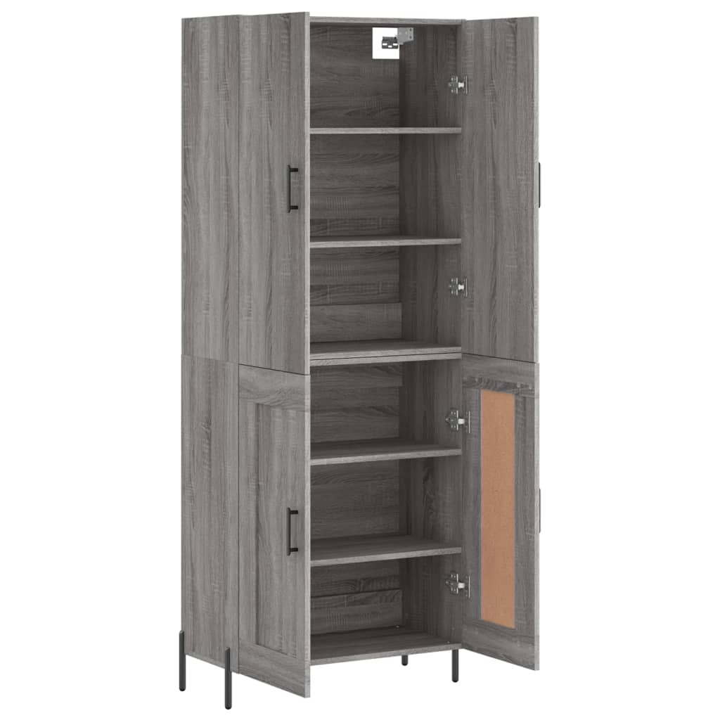 Visoka komoda siva sonome 69,5x34x180 cm od konstruiranog drva