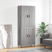 Visoka komoda siva sonome 69,5x34x180 cm od konstruiranog drva