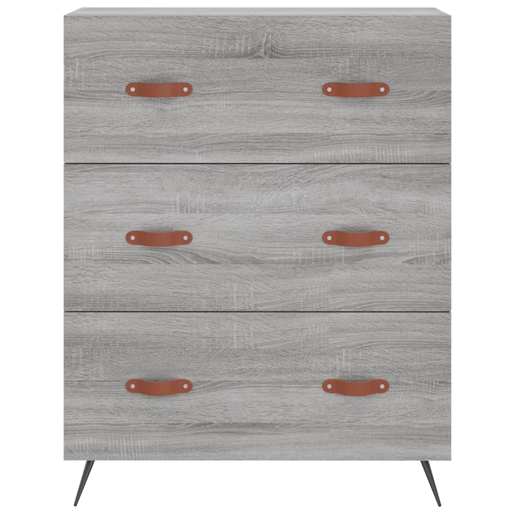Visoka komoda siva sonome 69,5x34x180 cm od konstruiranog drva