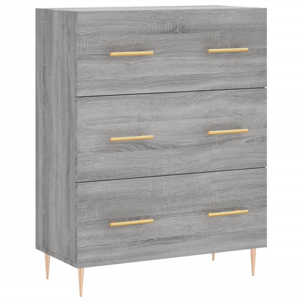 Visoka komoda siva sonome 69,5x34x180 cm od konstruiranog drva
