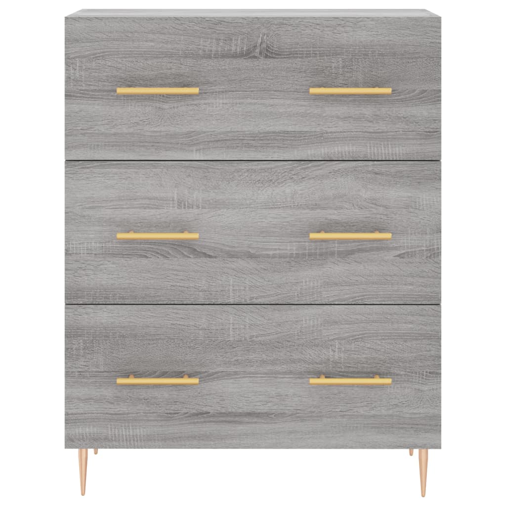 Visoka komoda siva sonome 69,5x34x180 cm od konstruiranog drva