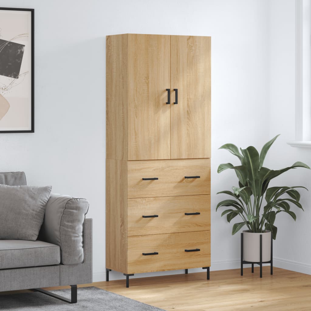 Visoka komoda hrasta sonome 69,5x34x180cm od konstruiranog drva