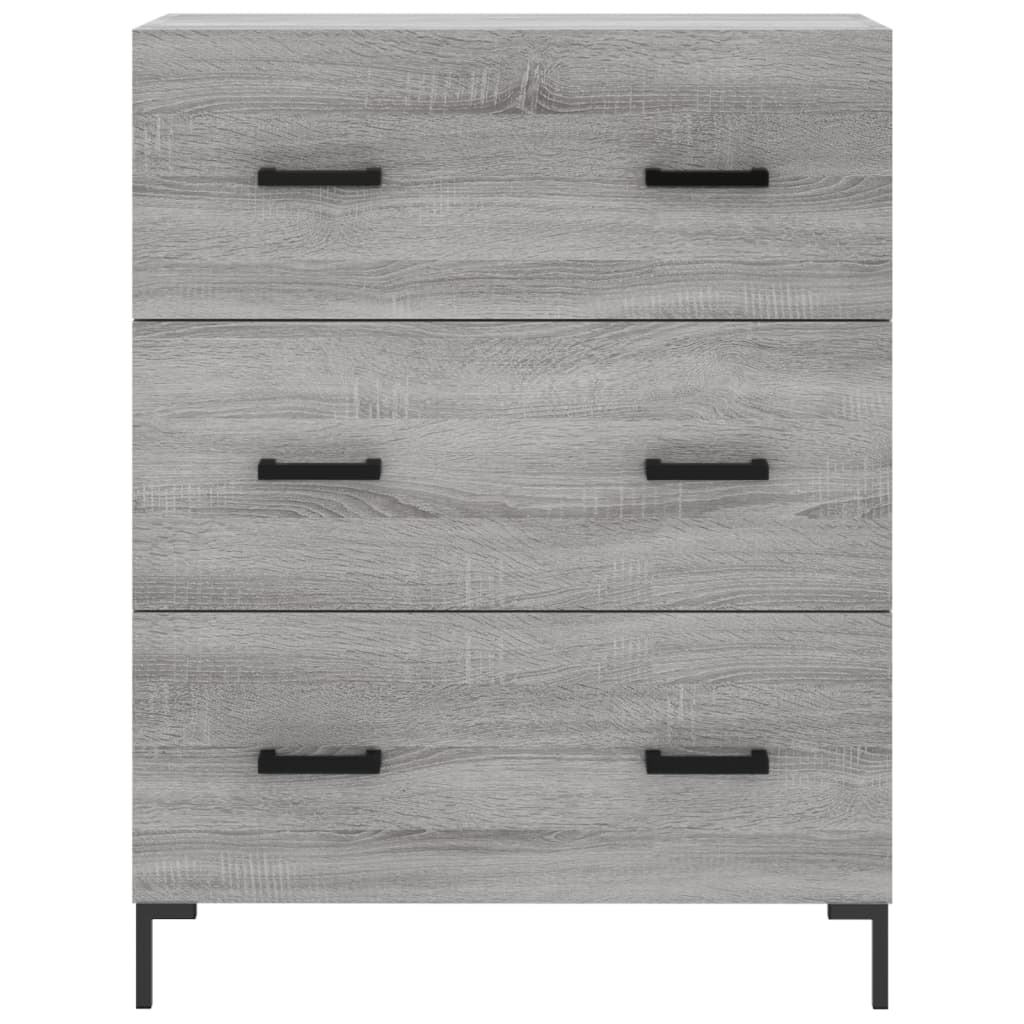 Visoka komoda siva sonome 69,5x34x180 cm od konstruiranog drva
