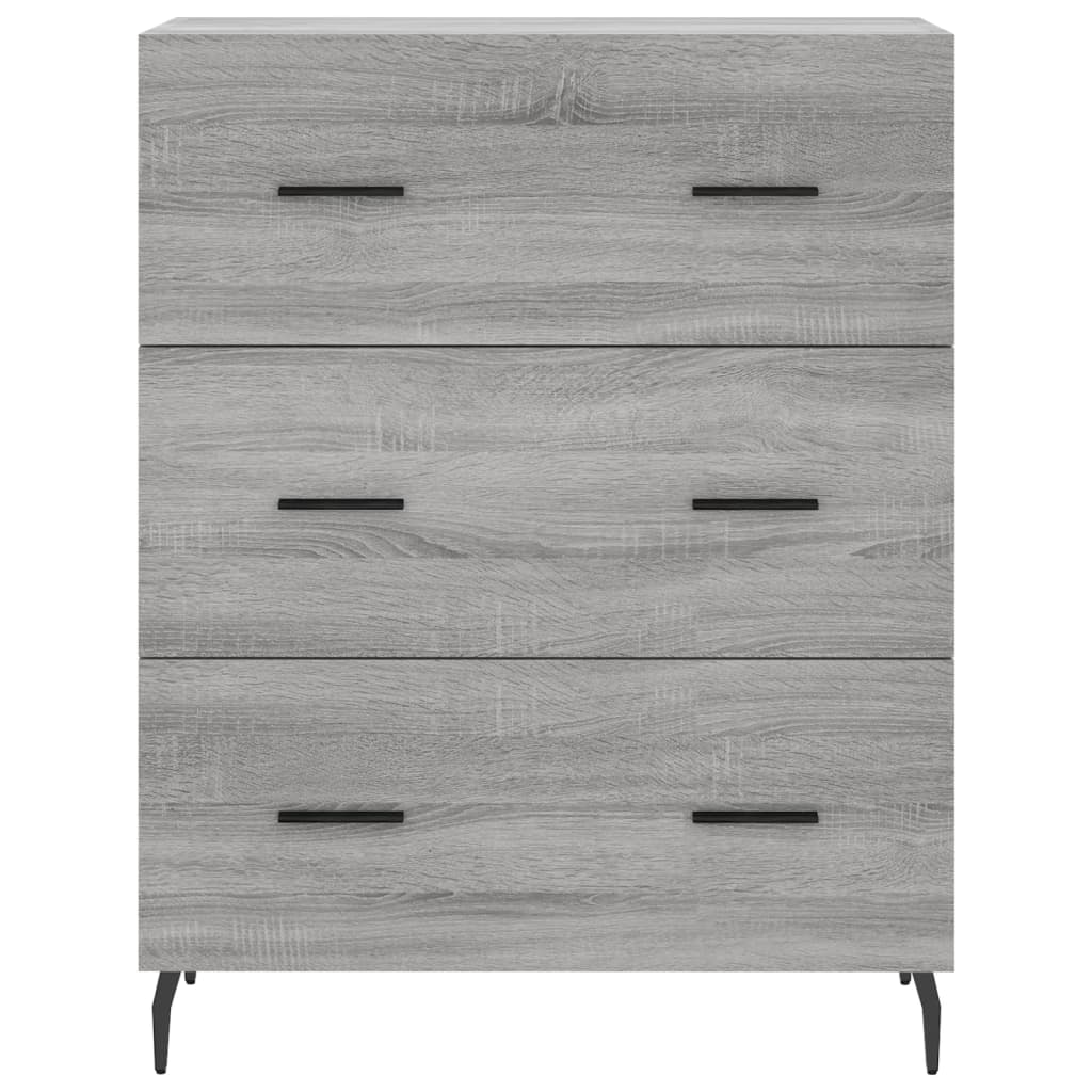 Visoka komoda siva sonome 69,5x34x180 cm od konstruiranog drva
