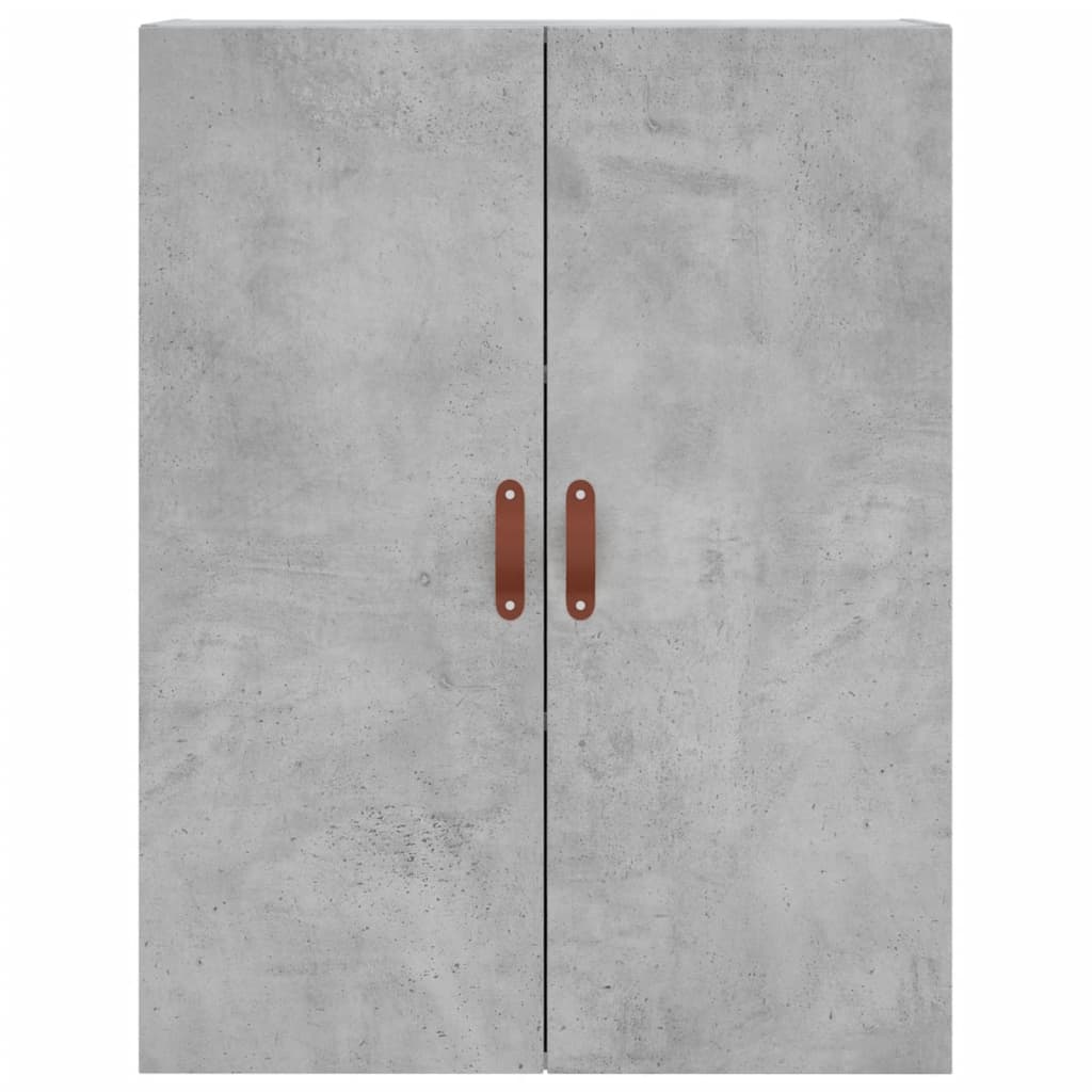 Visoka komoda siva betona 69,5x34x180 cm od konstruiranog drva