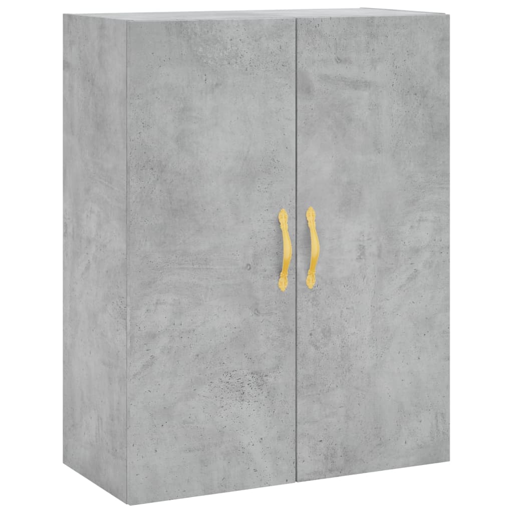 Visoka komoda siva betona 69,5x34x180 cm od konstruiranog drva