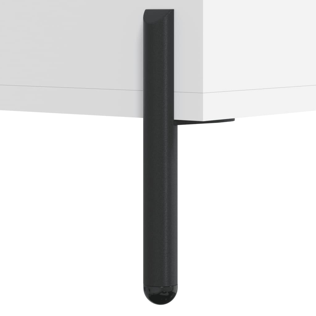Visoka komoda bijela 69,5x34x180 cm konstruirano drvo