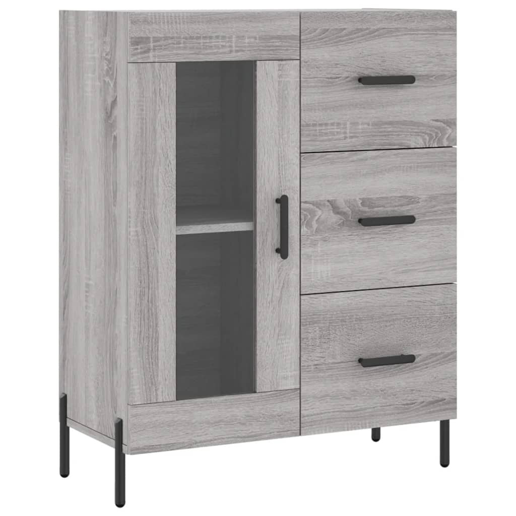 Visoka komoda siva sonome 69,5x34x180 cm od konstruiranog drva