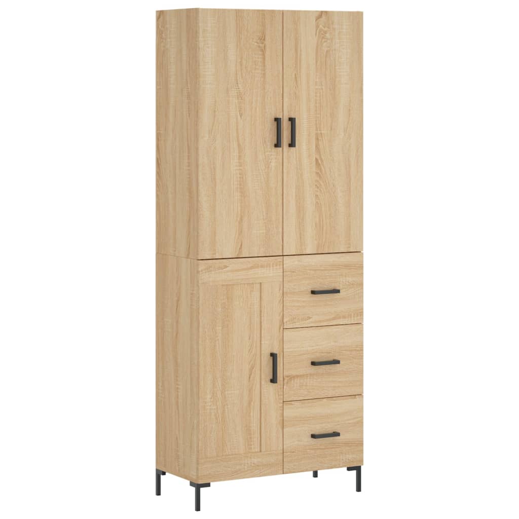 Visoka komoda hrasta sonome 69,5x34x180cm od konstruiranog drva