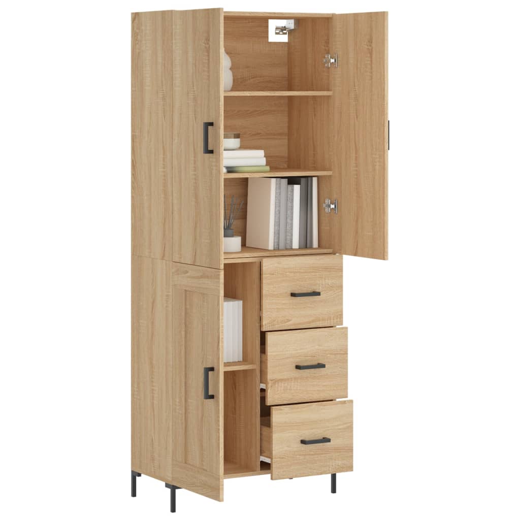 Visoka komoda hrasta sonome 69,5x34x180cm od konstruiranog drva