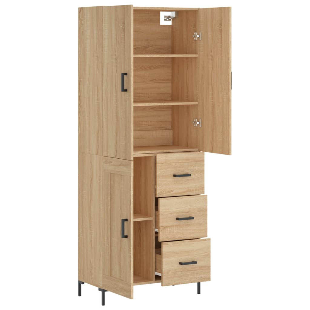Visoka komoda hrasta sonome 69,5x34x180cm od konstruiranog drva