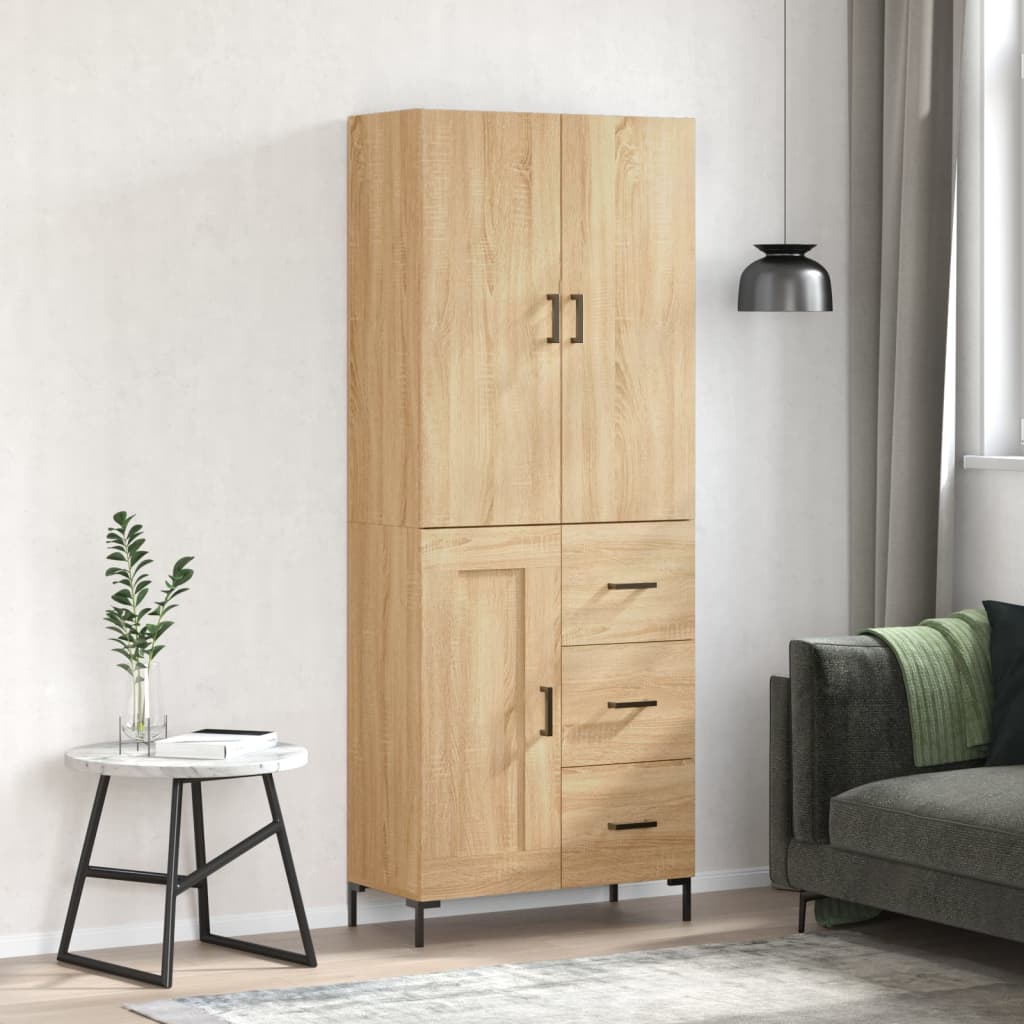 Visoka komoda hrasta sonome 69,5x34x180cm od konstruiranog drva