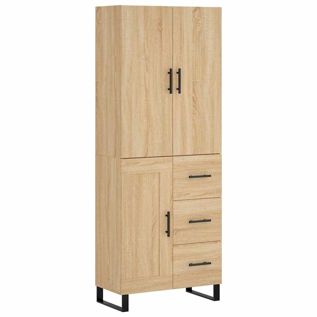 Visoka komoda hrasta sonome 69,5x34x180cm od konstruiranog drva
