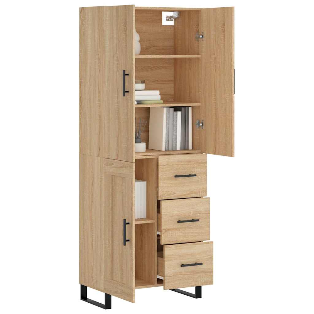 Visoka komoda hrasta sonome 69,5x34x180cm od konstruiranog drva