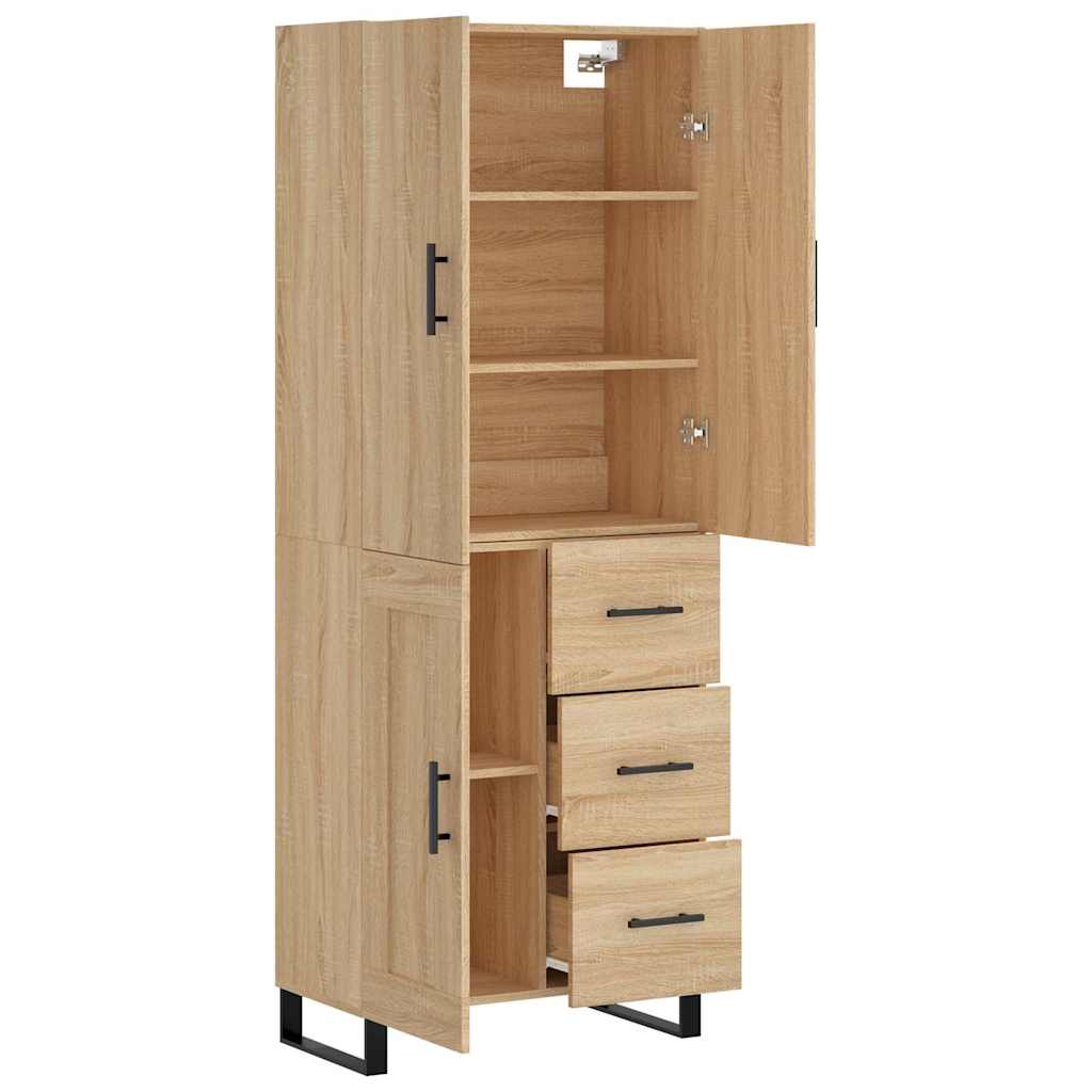 Visoka komoda hrasta sonome 69,5x34x180cm od konstruiranog drva