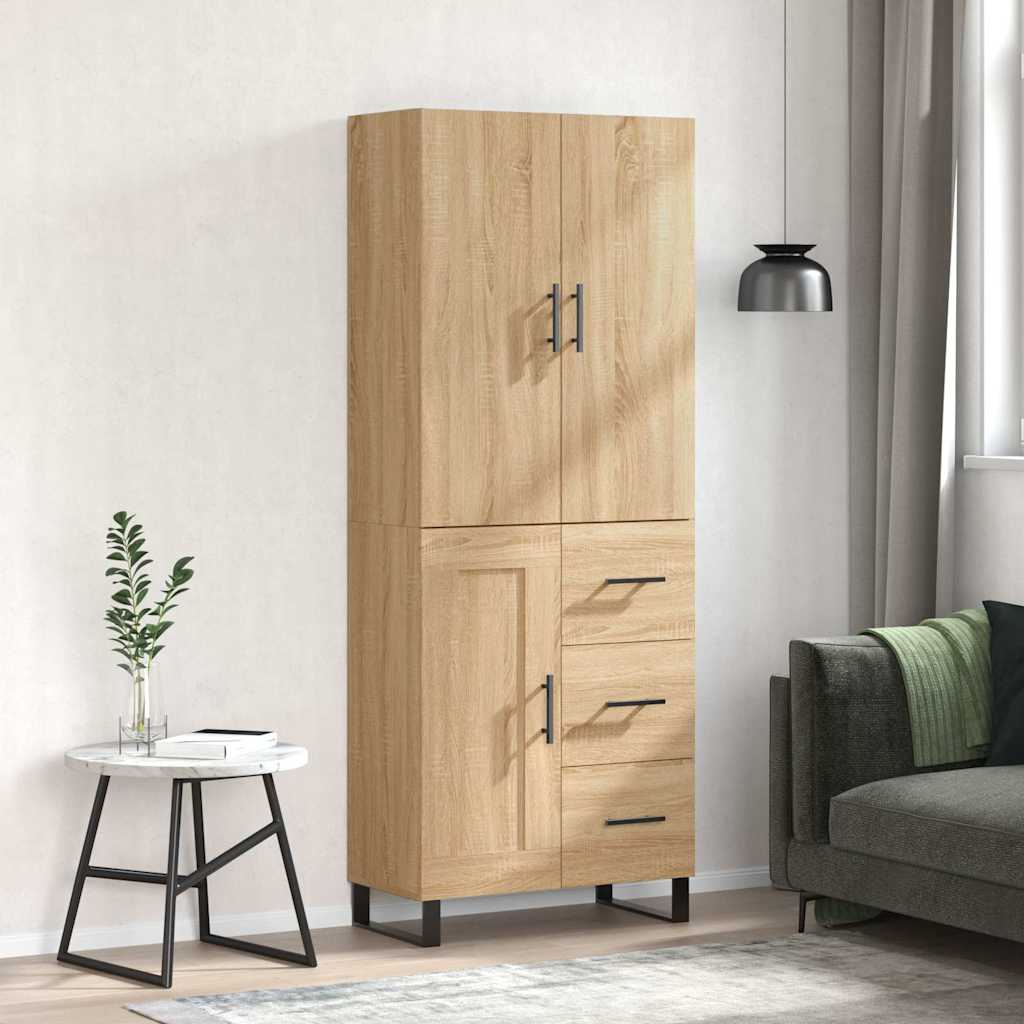Visoka komoda hrasta sonome 69,5x34x180cm od konstruiranog drva