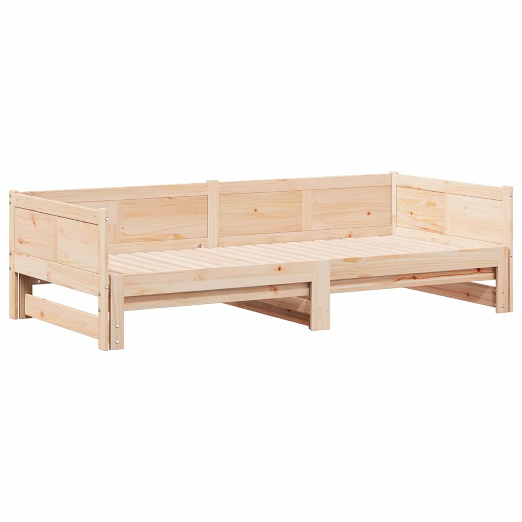 Krevet za povlačenje za dan Smeđa 203,5 x 184 x 56,5 cm