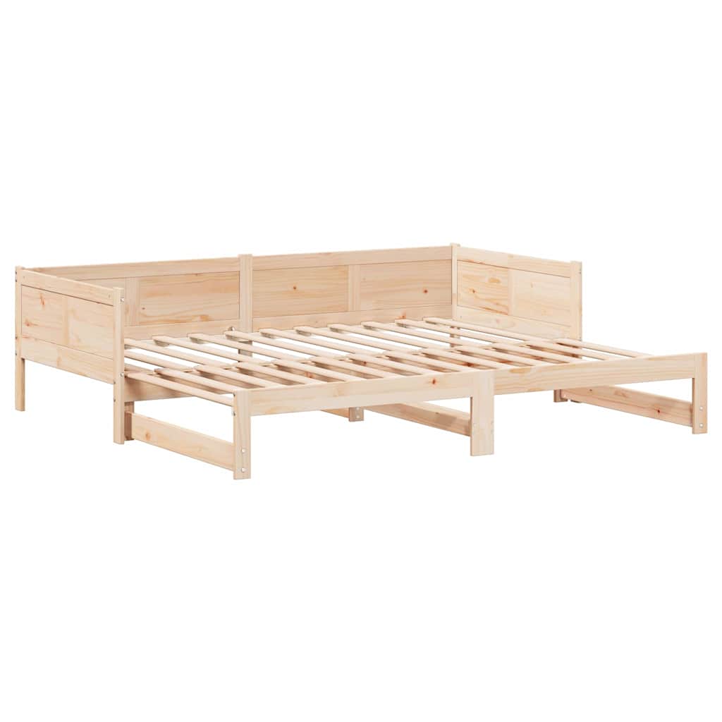 Krevet za povlačenje za dan Smeđa 203,5 x 184 x 56,5 cm