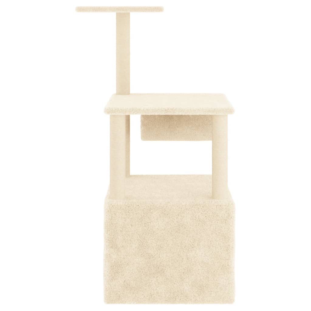 Penjalica za mačke sa stupovima za grebanje krem 109,5 cm