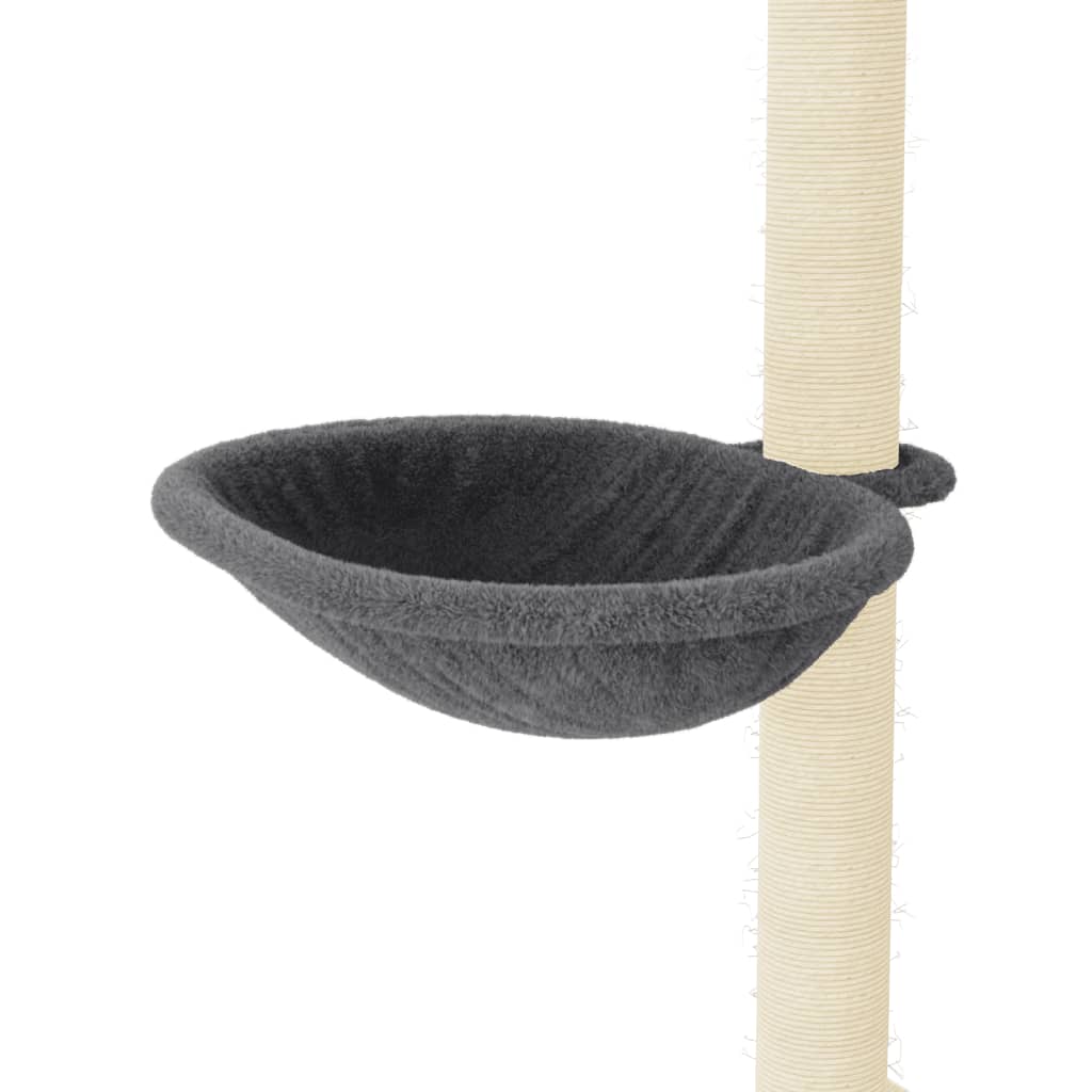 Penjalica za mačke sa stupovima za grebanje tamnosiva 95 cm