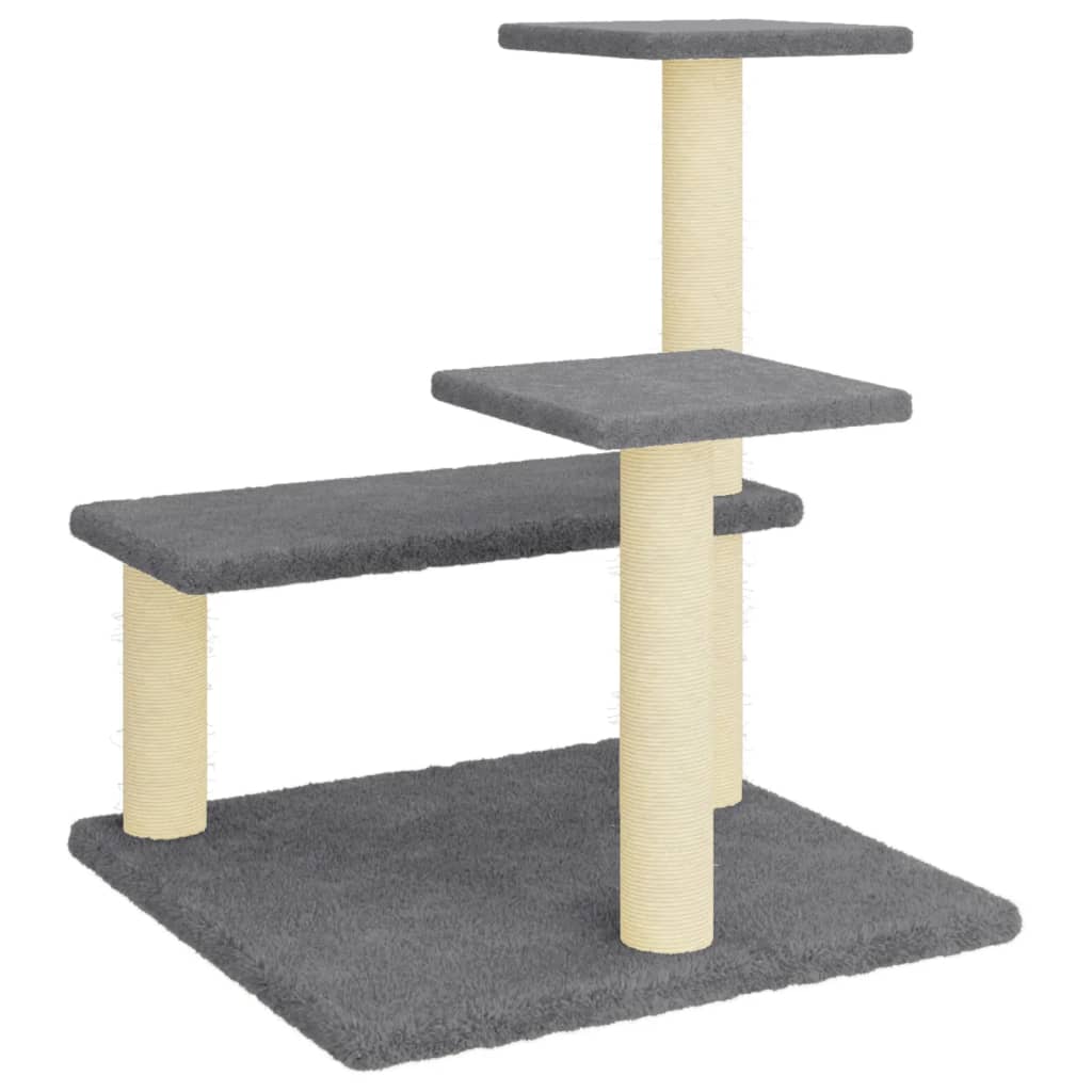 Penjalica za mačke sa stupovima za grebanje tamnosiva 61 cm