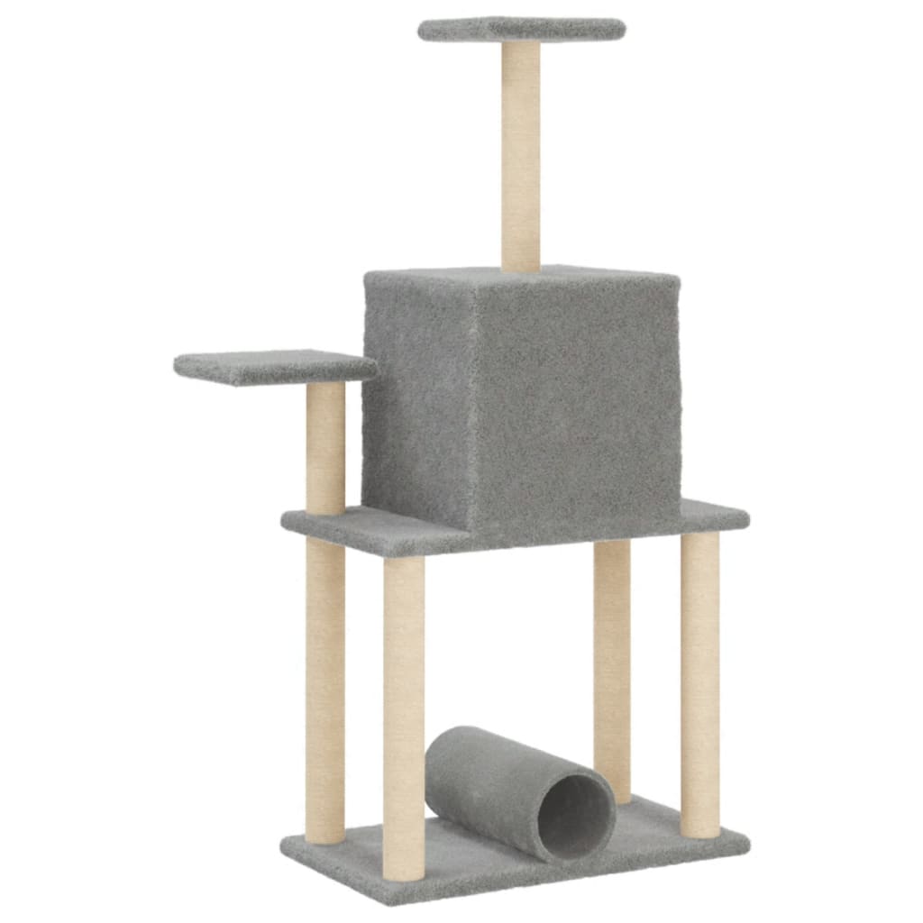 Penjalica za mačke sa stupovima za grebanje svjetlosiva 122 cm