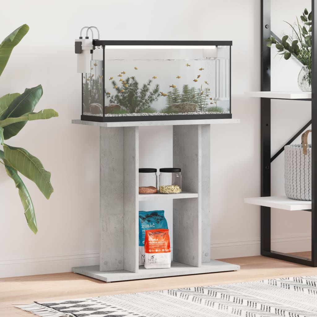 Stalak za akvarij Betonski Sivi 60x30x60 cm Konstruirano drvo