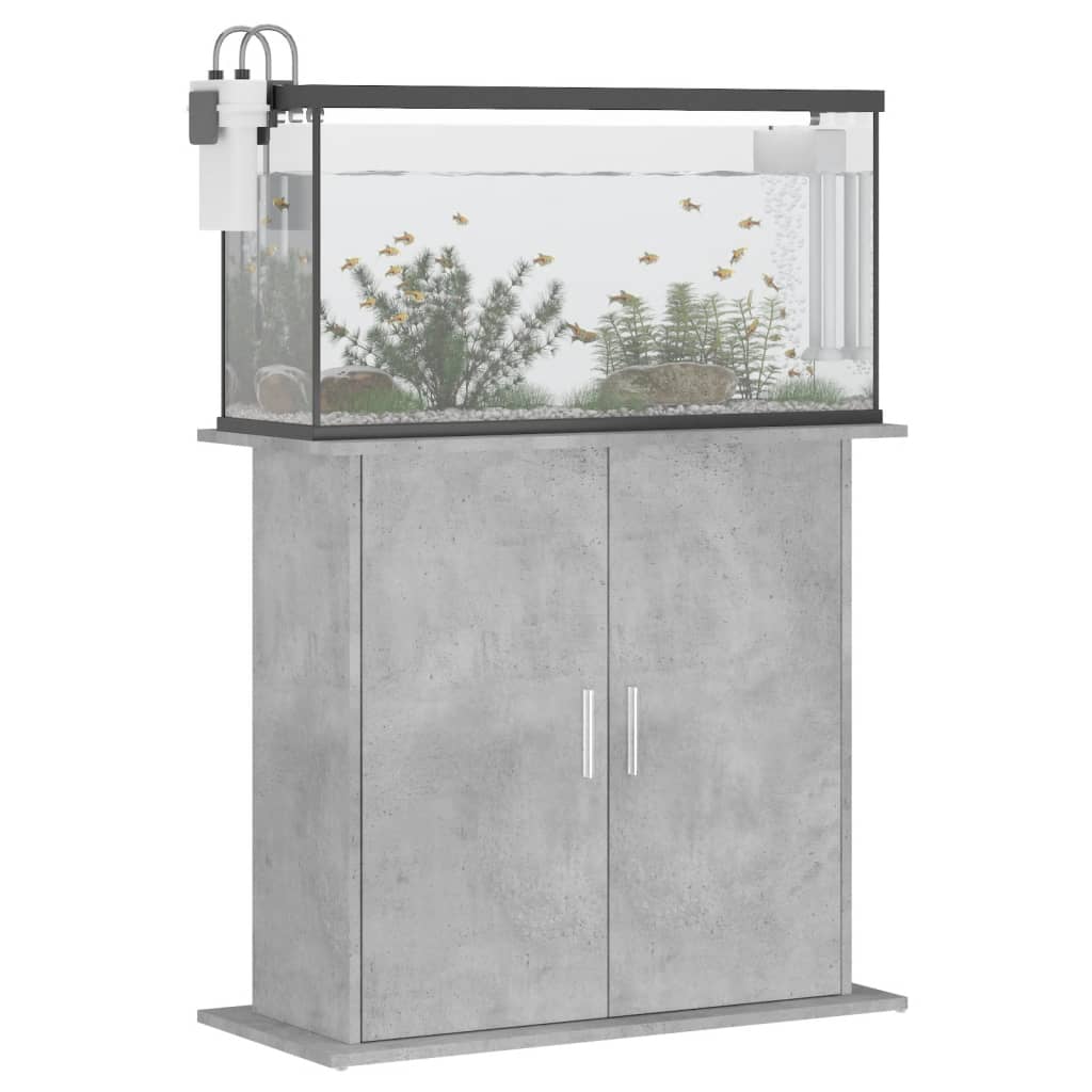 Stalak za akvarij Betonsko-sivi 81x36x73 cm Konstruirano drvo