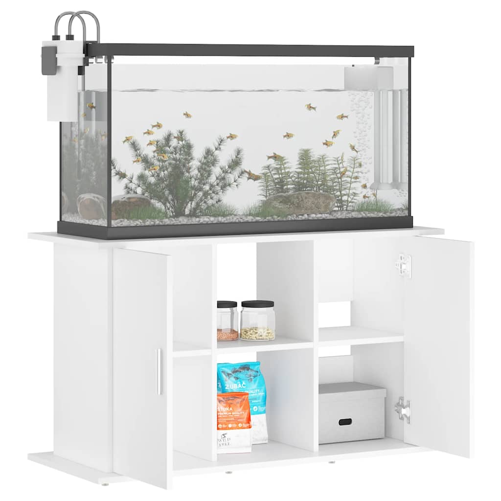 Stalak za akvarij bijeli 101 x 41 x 58 cm od konstruiranog drva